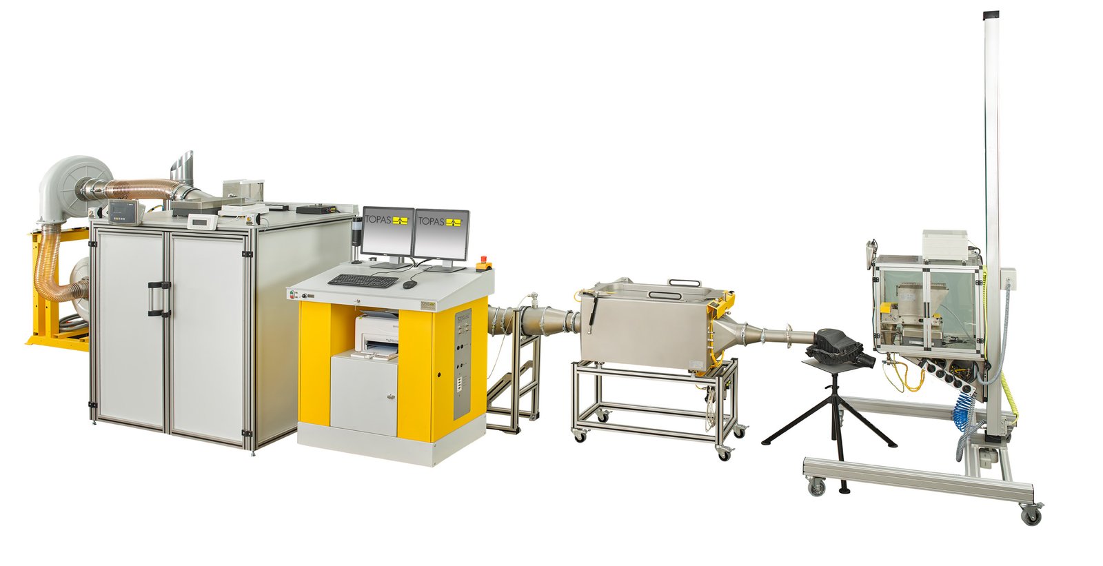 ABP 115 Engine Intake & Industrial Filter Test System workflow diagram